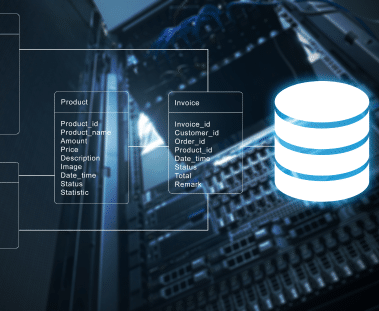 Highly-accurate Invoice Indexing A flowchart showing different data point names connected to a server to represent invoice data being extracted.